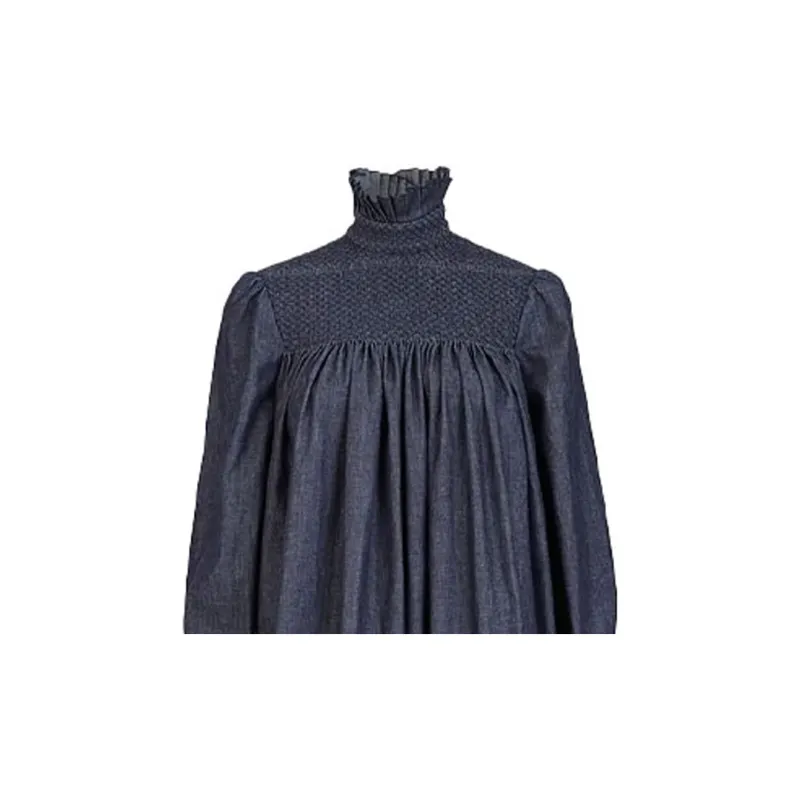 FENDI Long-Sleeved Dresses Women's Blue-3