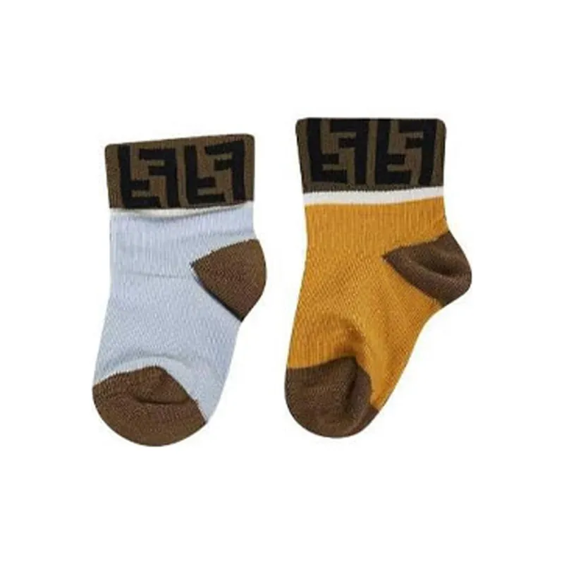 FENDI Colour Block Set Of Socks-2