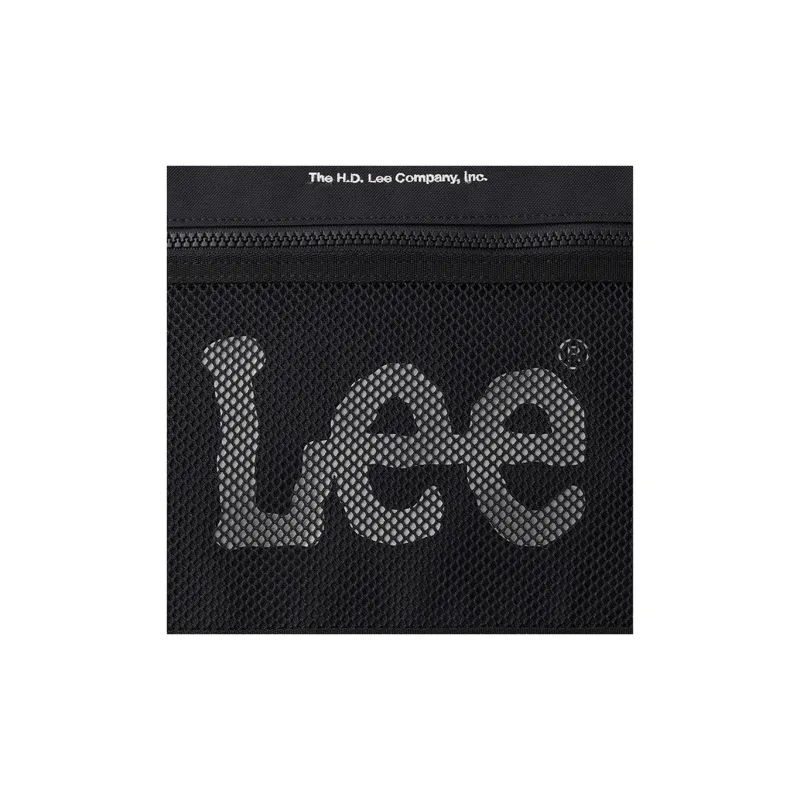 Lee Polyester Messenger Bag, Crossbody, One Shoulder Handbag Tubas Men's Black-2