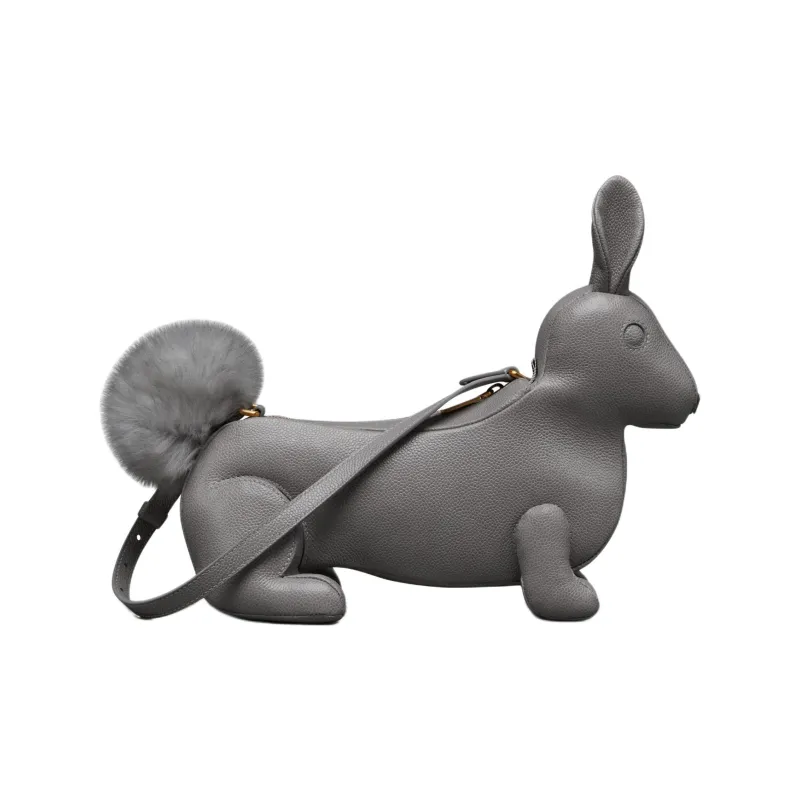 THOM BROWNE Squirrel motif Leather Shoulder Bag-1