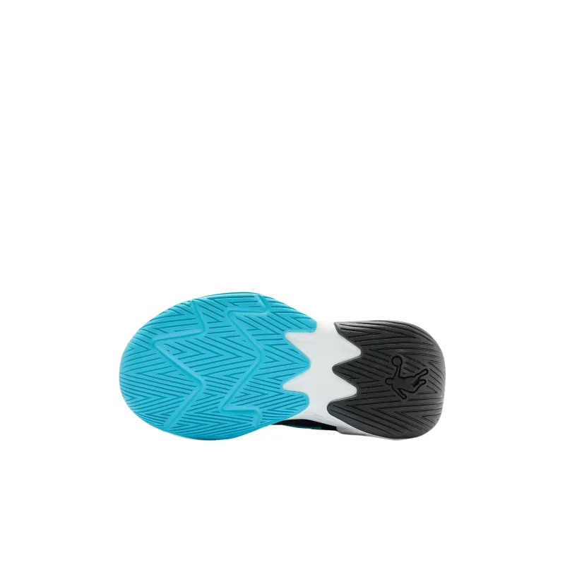 QIAODAN Anti Slip Wear Resistant Low Top Children's Basketball Shoes Black/Ice Blue Children Aged 3 7 Years Old-4