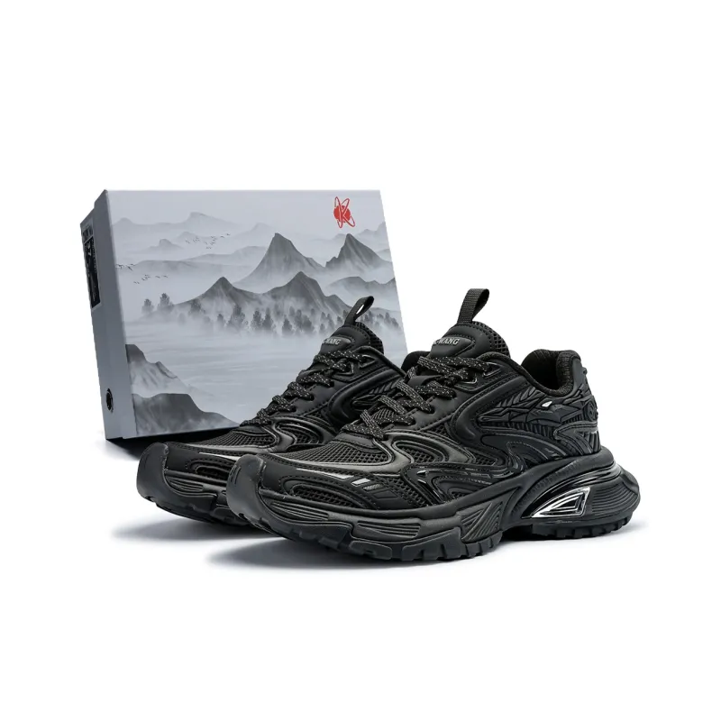 K-WANG Snake Scale Collection Height Increasing Wear-Resistant Breathable Slip-Resistant Low-Top Chunky Sneakers Unisex-0