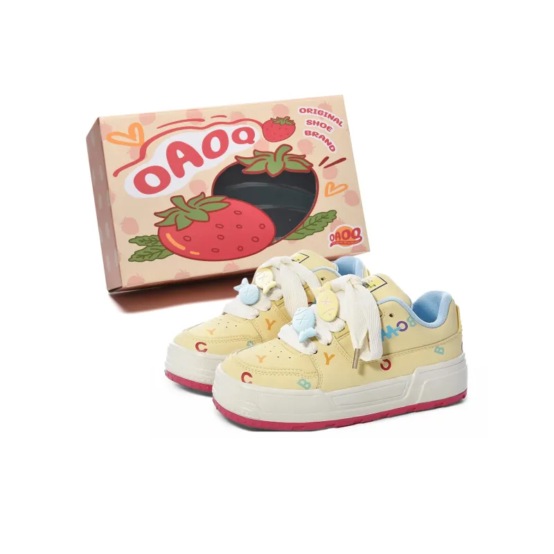 OAOQ Slip Resistant, Abrasion Resistant, Lightweight, Breathable, Height Increasing Low Top Skateboard Shoes Women's-0
