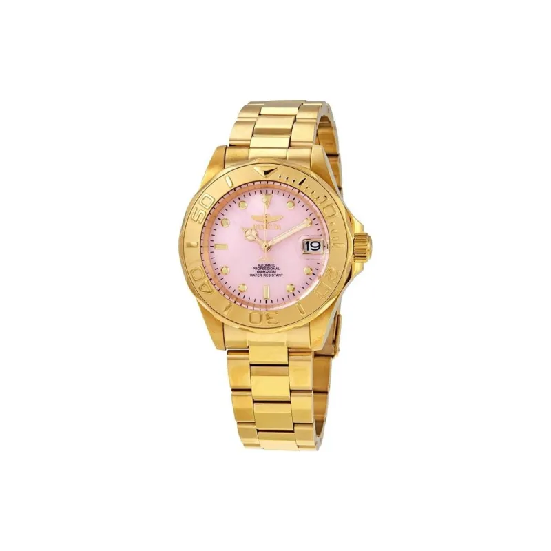 INVICTA Wrist Watch Automatic Mechanical Movement Stainless Steel Strap 40mm Pink Watch Dial Men's Watches-0