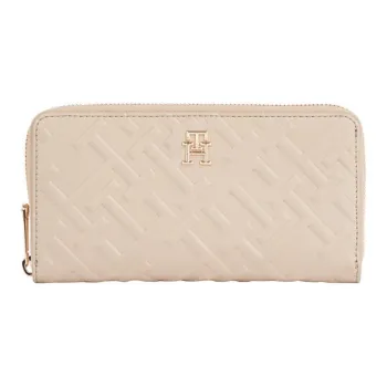 Tommy Hilfiger PU Polyurethane Wallet Large Size Women's Beige