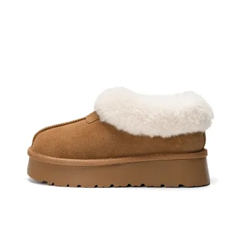 EXULL Q Slip Resistant Warm And Wear Resistant Ankle Length Snow Boots Women's Camel