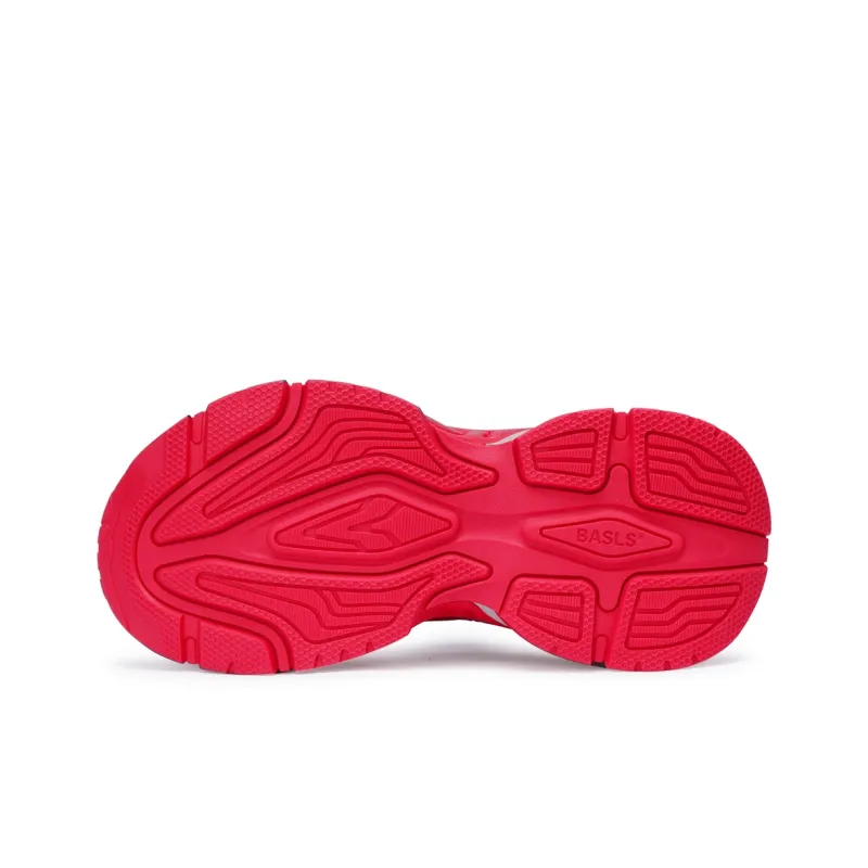 BASLS Chunky Sneakers Unisex Low Top Red/Dirty Red-13