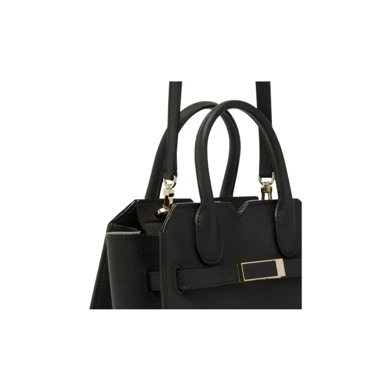 Valextra Soft Calfskin One Shoulder Handbag Micro Women's Black-4