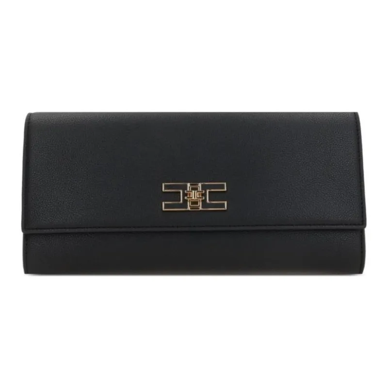 Elisabetta Franchi Logo Plaque Foldover Top Crossbody Bag-0
