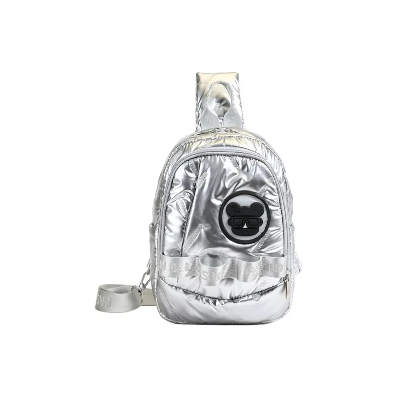 SUN ERATH&U Polyester Sling Bag Regular Unisex Silver Black-6