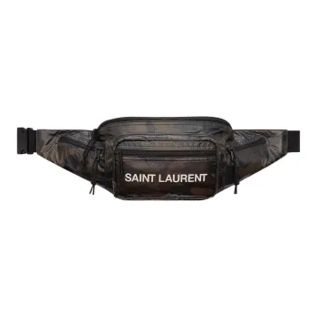 SAINT LAURENT Nux Nylon Crossbody Bag Sling Bag Fanny Pack Men's Khaki Camouflage
