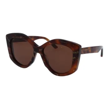 Balenciaga Acetate Irregular Shape Sunglasses Women's Tortoiseshell