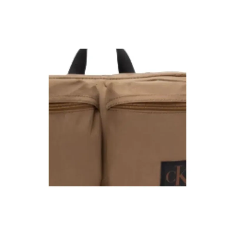 CALVIN KLEIN Fabric Shoulder Bag Crossbody Bag Handbag Medium Size Men's Earth Brown-4