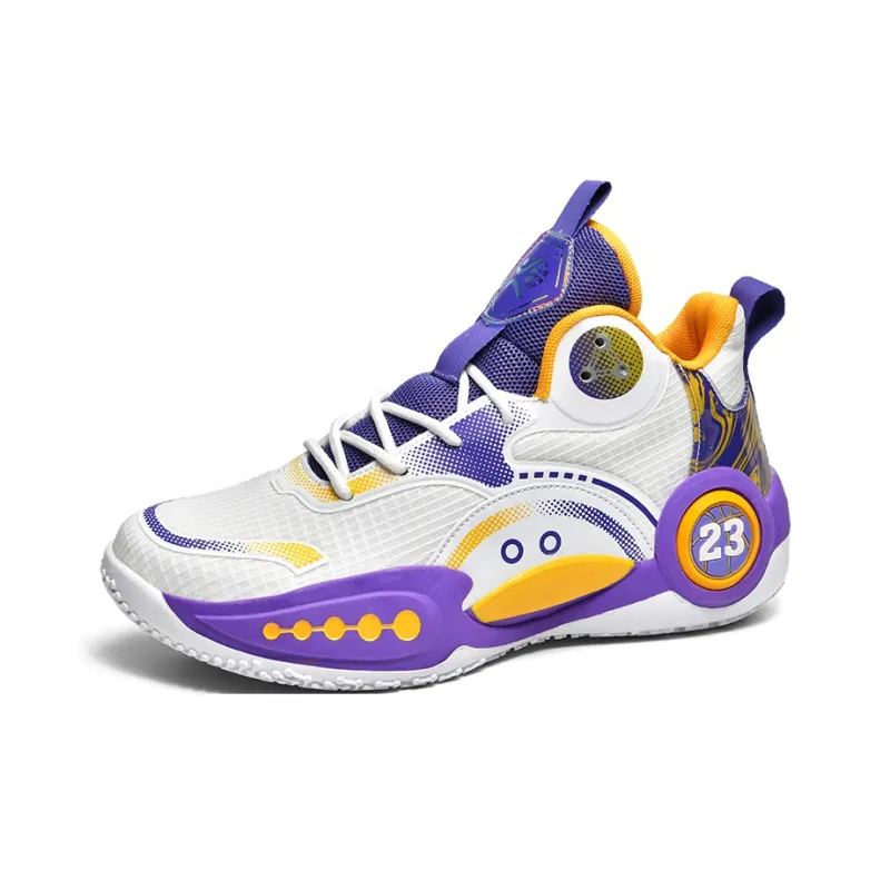 SOURCE Cushioning, Slip Resistant, Abrasion Resistant, Lightweight, Rebound High Top Basketball Shoes Unisex-9