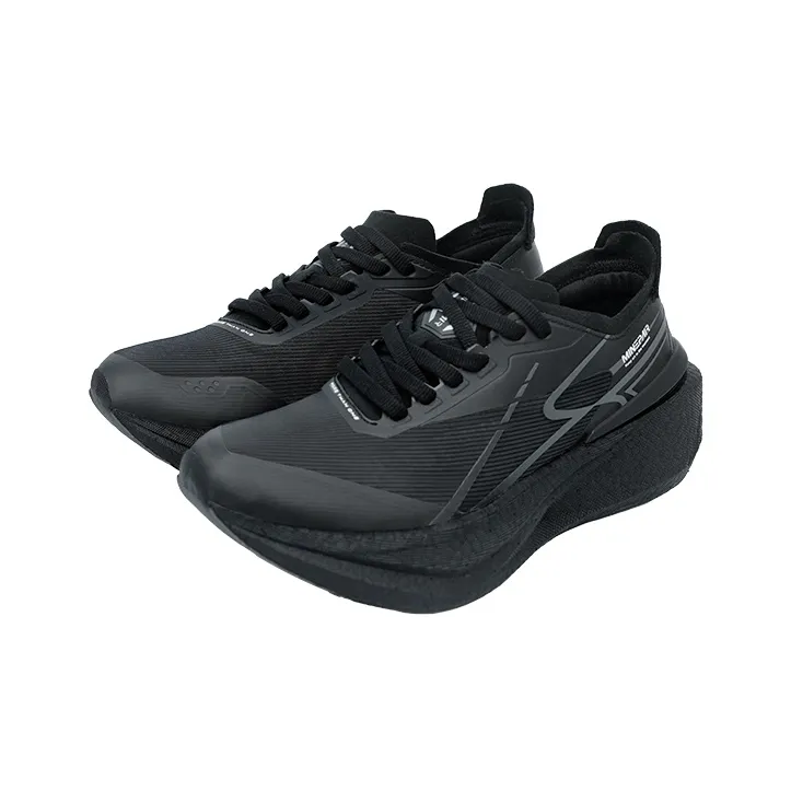 MINEPAIR Non slip Support Low Top Full Length Carbon Plate Casual Running Shoes Unisex Gale Black-3