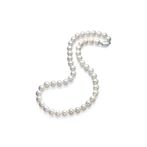 ME LUXE Freshwater Pearl Necklace Classic Elegant French Collarbone Chain Box Optional Anniversary Gift Women's