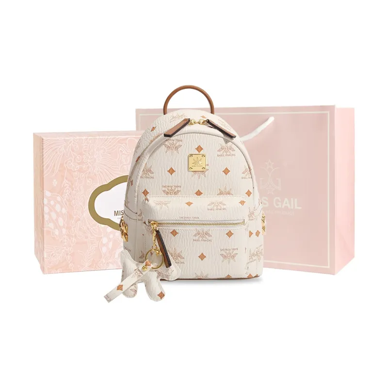 MISS GAIL Synthetic Leather Carry Backpack Tubas Women's Multicolor-8