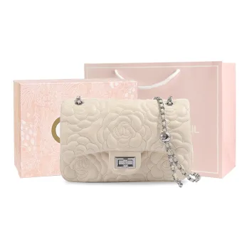 MISS GAIL Synthetic Leather Shoulder Bag Crossbody Bag Regular Women's White/Dark Red