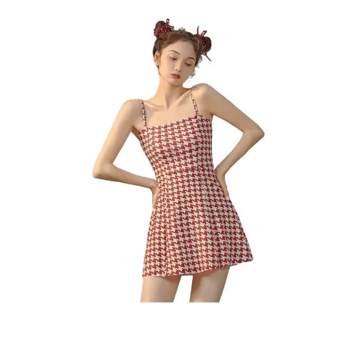 Xu Susu Swim Dresses & Skirts Women's Red Houndstooth