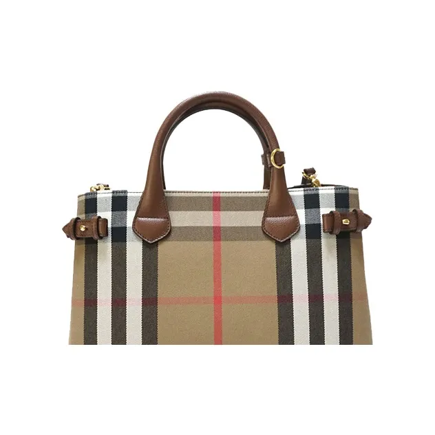 Burberry The Banner Series Cow Leather Shoulder Bag Crossbody Bag Handbag Regular Women's Yellow Brown-2