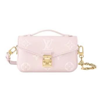 LOUIS VUITTON POCHETTE MÉTIS EAST WEST Calfskin Messenger Bag Shoulder Bag Crossbody Bag Handbag Women's Pink