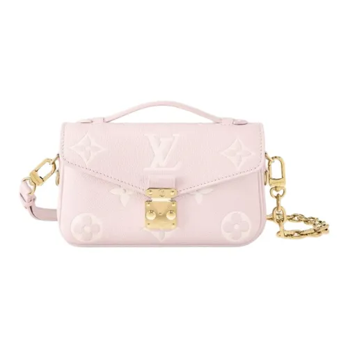 LOUIS VUITTON POCHETTE MÉTIS EAST WEST Calfskin Messenger Bag Shoulder Bag Crossbody Bag Handbag Women's Pink