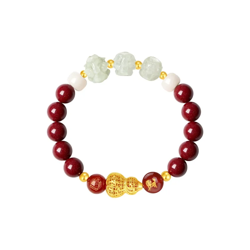 SEVEN COOK Hetian Jade Bracelets Pale Greenish White Jade Unisex-10