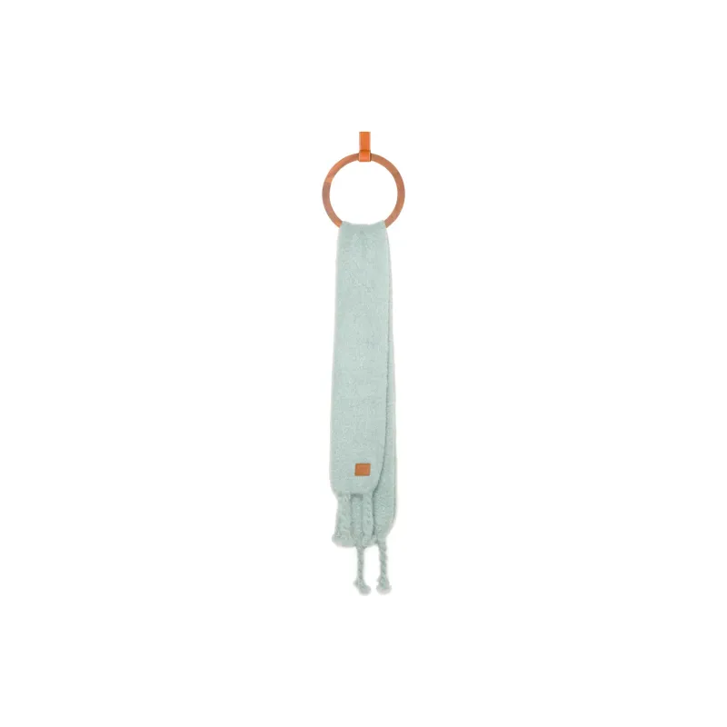 LOEWE Mohair Knit Scarves Unisex Aqua Blue-1