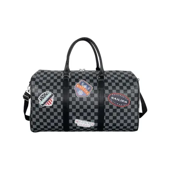 ResNonverba PU Travel Bag Unisex Black/Khaki/Brown