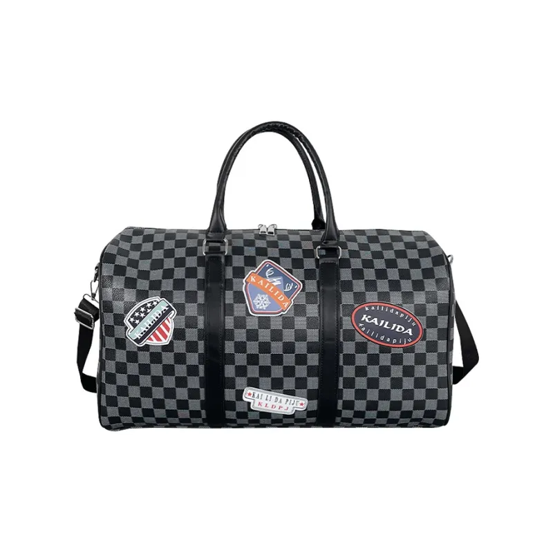 ResNonverba PU Travel Bag Unisex Black/Khaki/Brown-0