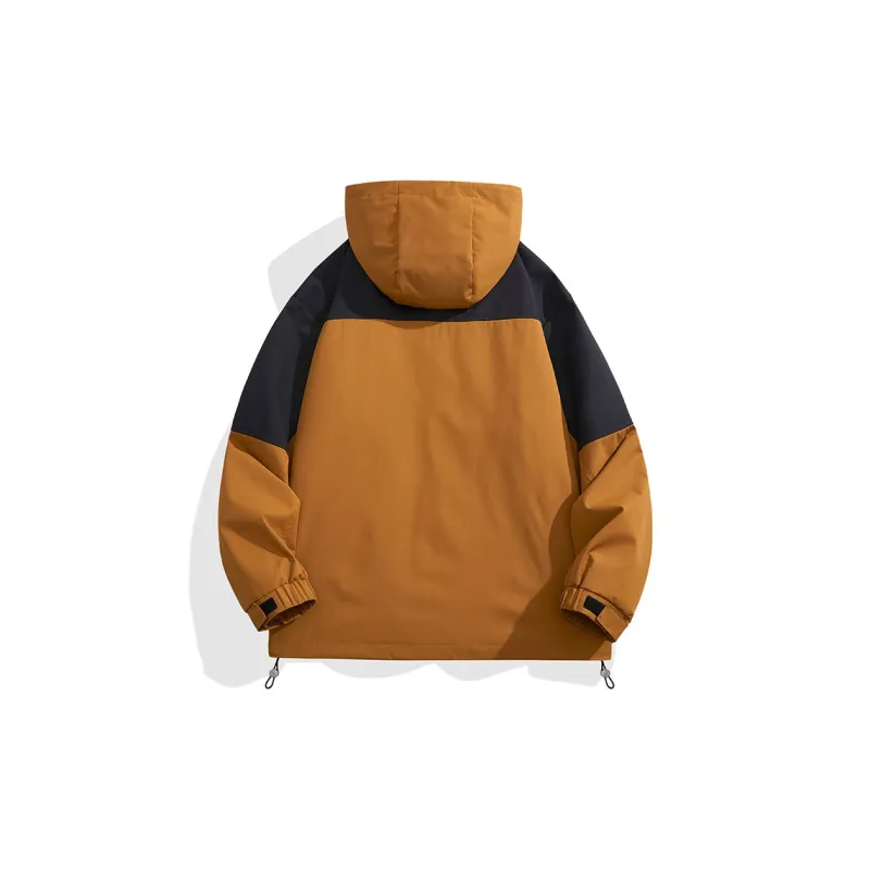 Yalu Water Resistant Windproof UV Protection Windbreaker Jacket Unisex Coffee-1