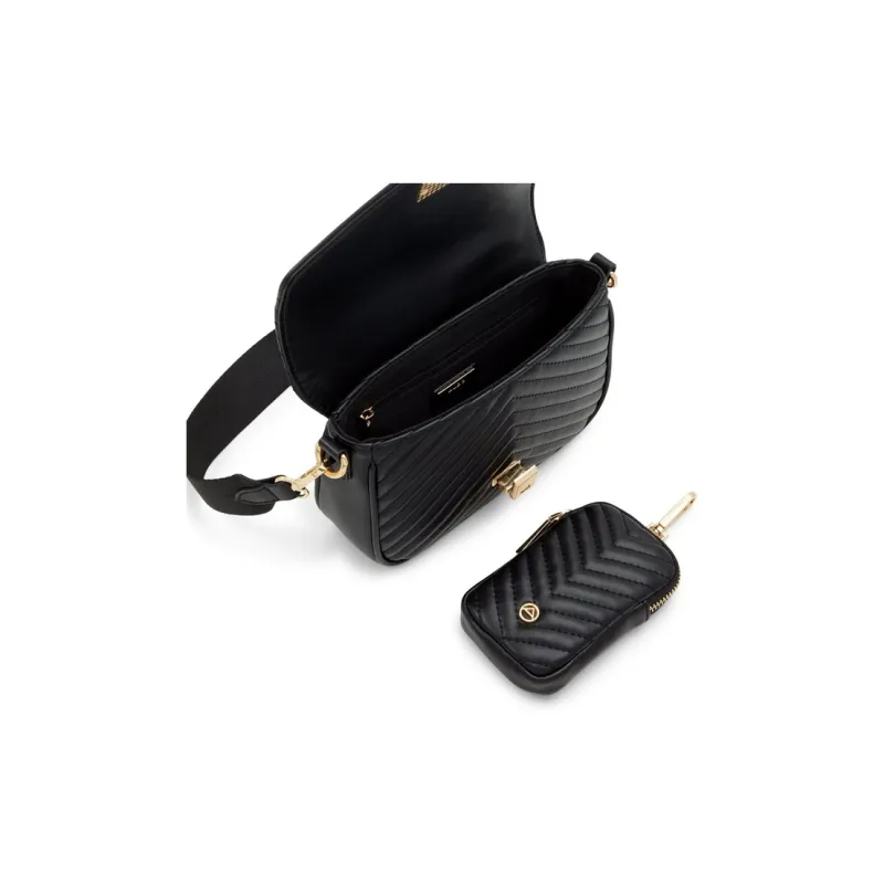 ALDO Artificial Leather Crossbody Bag Trumpets Women's Pure Black/Black Gold/Bone-5