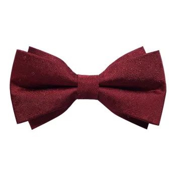 WILLIAM MILTON Mulberry Silk Bow Tie Men's Red Premium Business Casual Silk No Need to Tie Bowknot Gift Box Set
