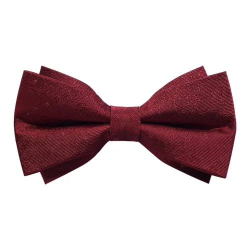 WILLIAM MILTON Mulberry Silk Bow Tie Men's Red Premium Business Casual Silk No Need to Tie Bowknot Gift Box Set