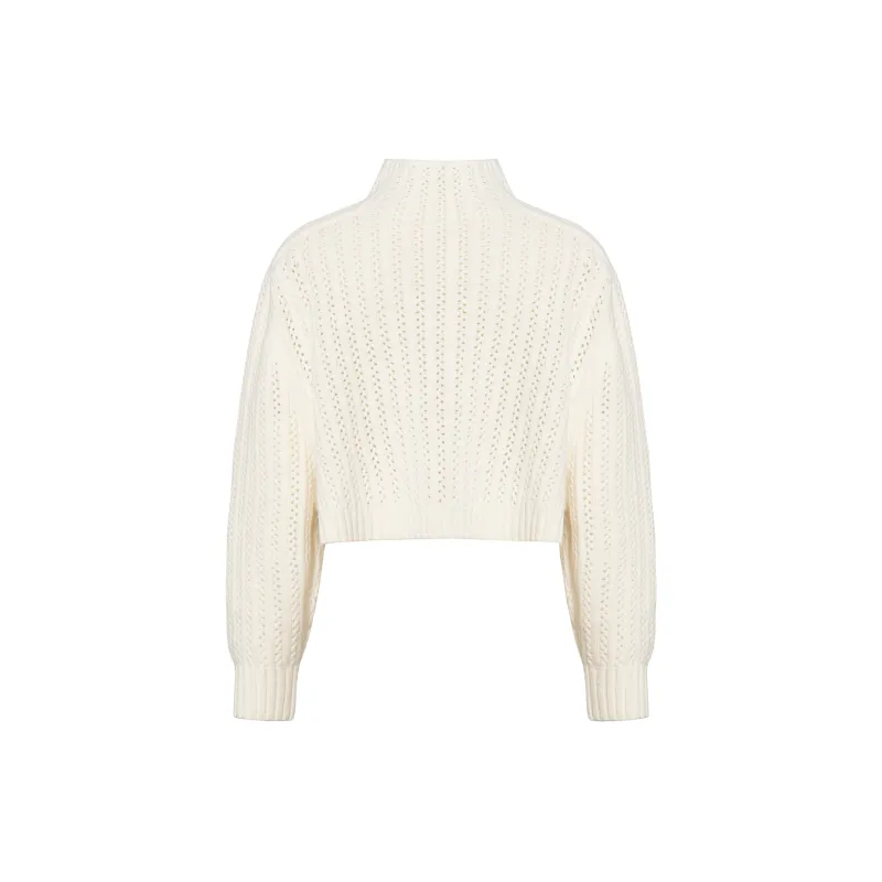 MaxMara Hodeida High Neck Cropped Cardigan-1