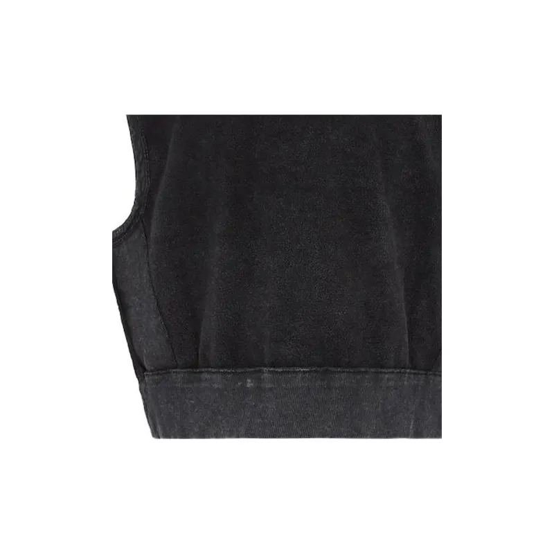 FENDI By Marc Jacobs Jersey Sleeveless Cropped Sweatshirt Black-4