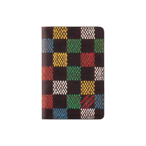 LOUIS VUITTON Pocket Organizer Coated Canvas Card Holder Men's Brown & Multicolor