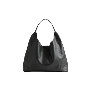Other Stories Leather Tote Bag Shopping Bag Handbag Large Size Women's Black