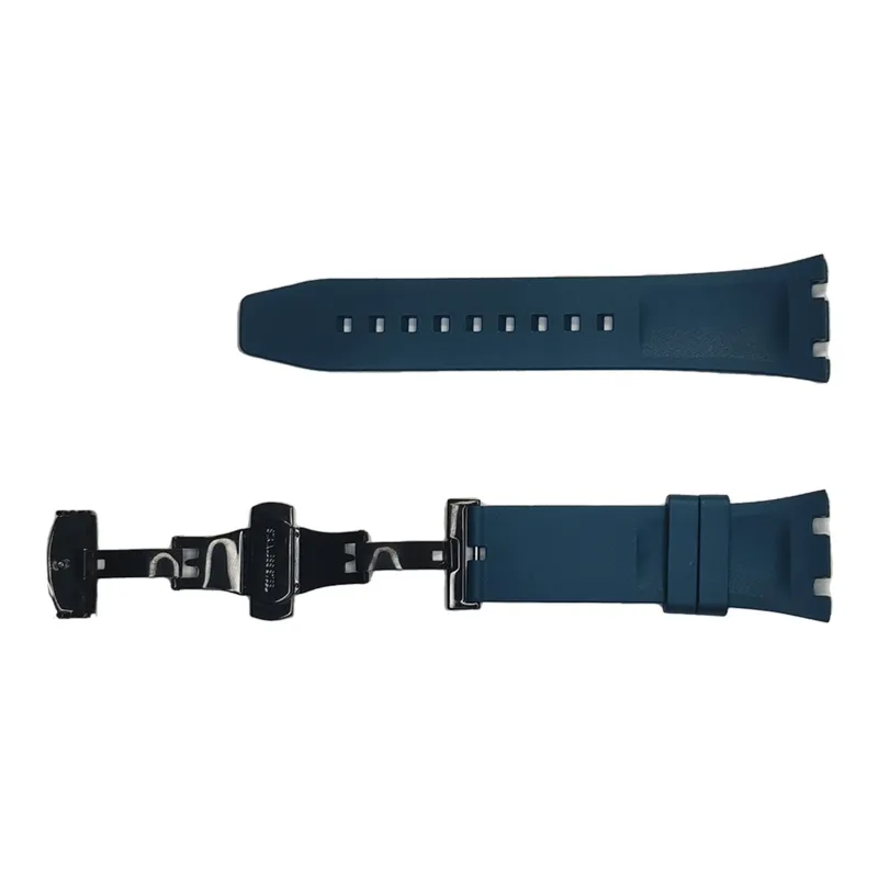 Vickit Black Buckle Collection Casio Compatibility Watch Band 17 Fluoroelastomer Material-13