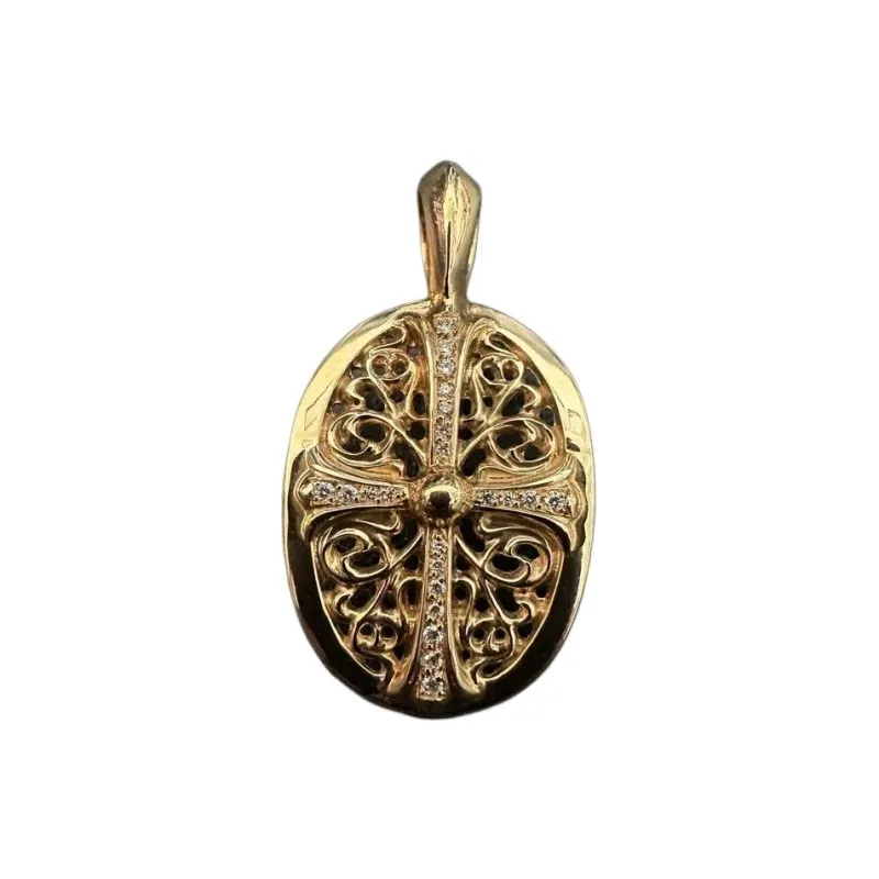 Chrome Hearts Diamond Pendants Women's Gold-0