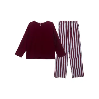 Beiyan Pajama Set Women's Burgundy