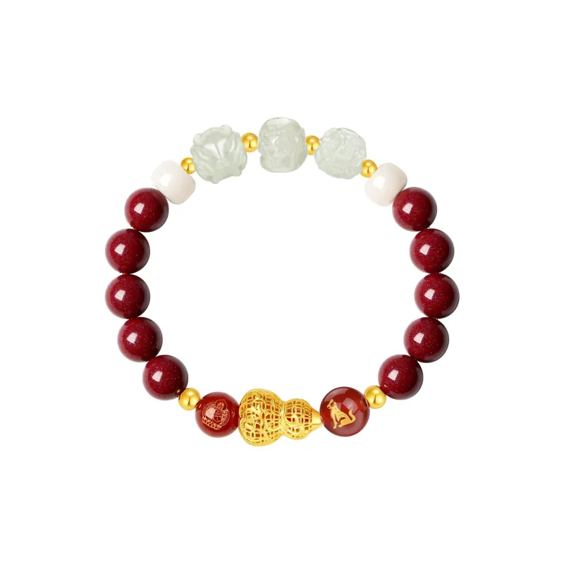 SEVEN COOK Hetian Jade Bracelets Pale Greenish White Jade Unisex-16