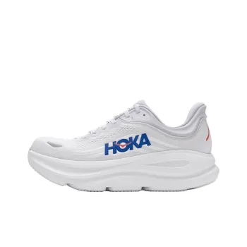 HOKA ONE ONE Bondi 9 Non slip Lightweight Low Top Casual Training City Commute Running Shoes Men's Gray Blue Loose Fit