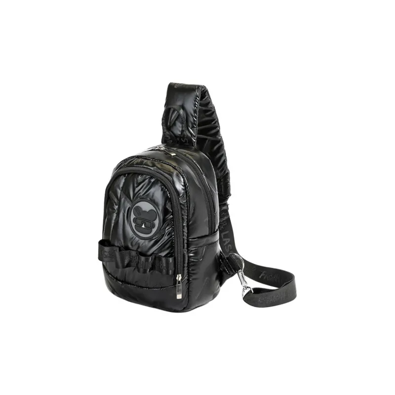 SUN ERATH&U Polyester Sling Bag Regular Unisex Silver Black-2