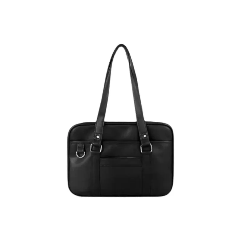 OKEKE Pu Shoulder Bag Regular Unisex Black/Pearl White/White/Coffee-1