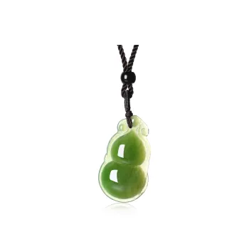 Cuiya Golden Building Hetian Jade Necklaces Jasper Women's