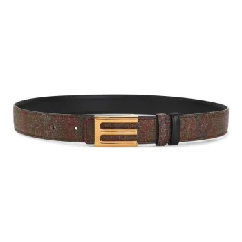 ETRO Paisley Printed Logo Buckled Belt