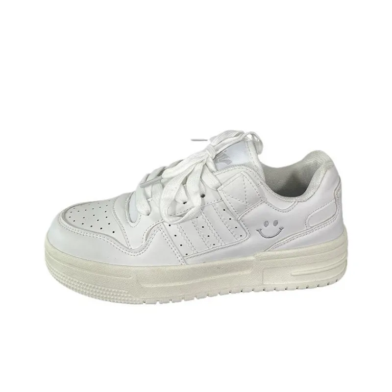 PARK DANCE Low Top Skateboard Shoes Women's White-0