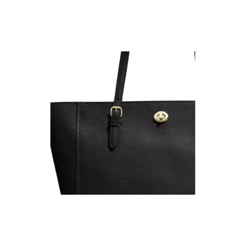 COACH Turnlock PVC Portable One Shoulder Crossbody Tote Tote Large Size Women's Black-2