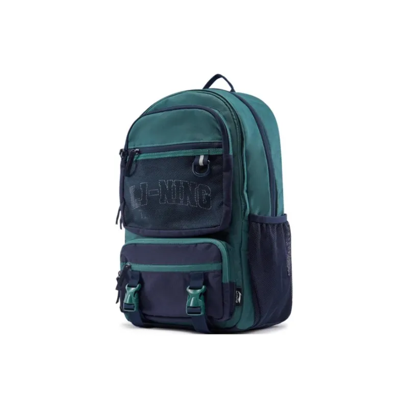 LiNing Polyester Backpack Unisex Ink Green-1